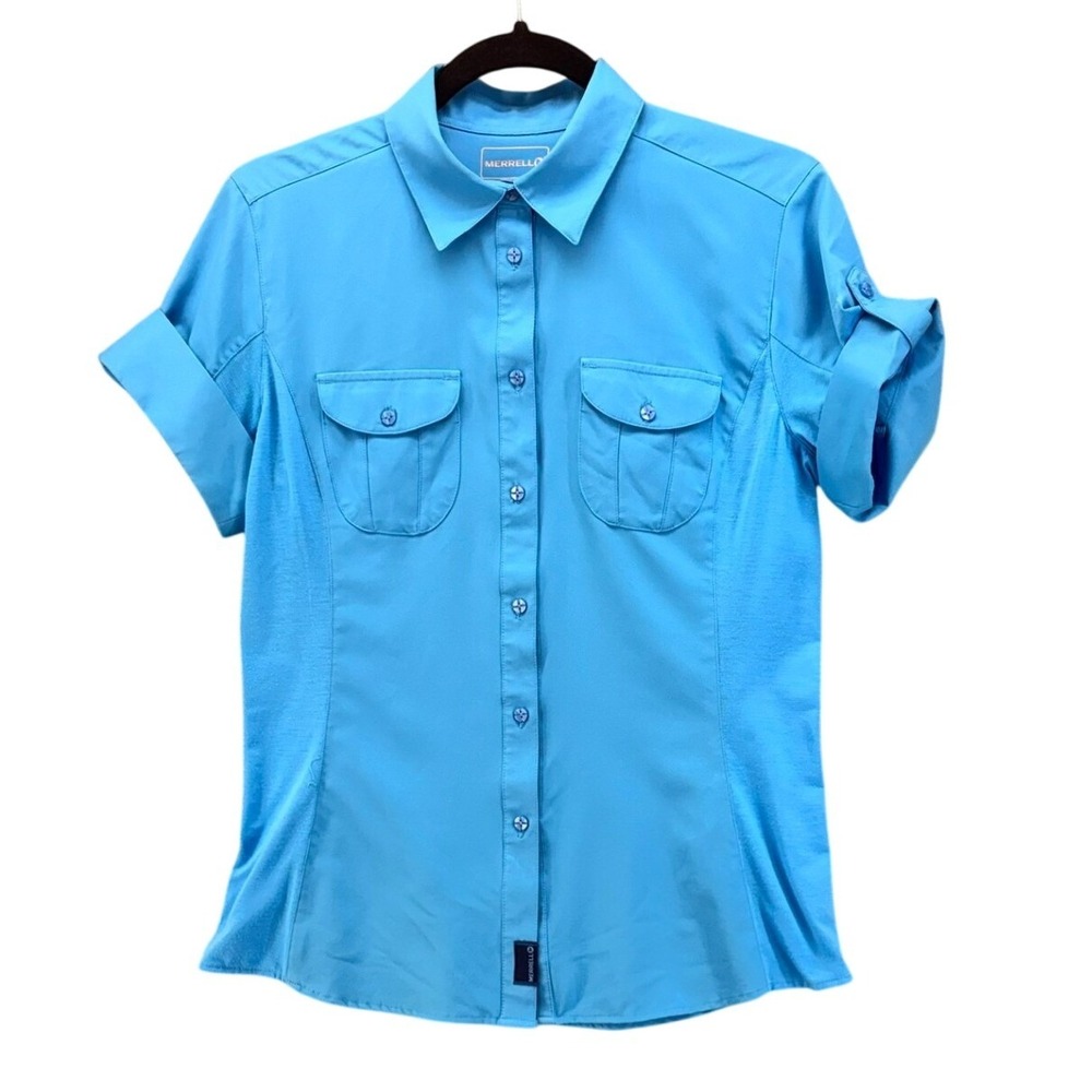 Merrell Hiking Shirt Blue Medium‎